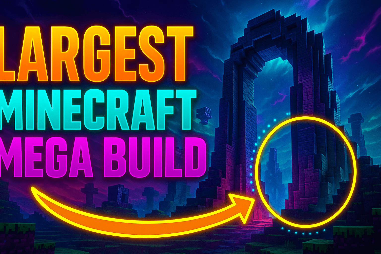Minecraft Build – AI-generated gaming YouTube thumbnail for Minecraft Build