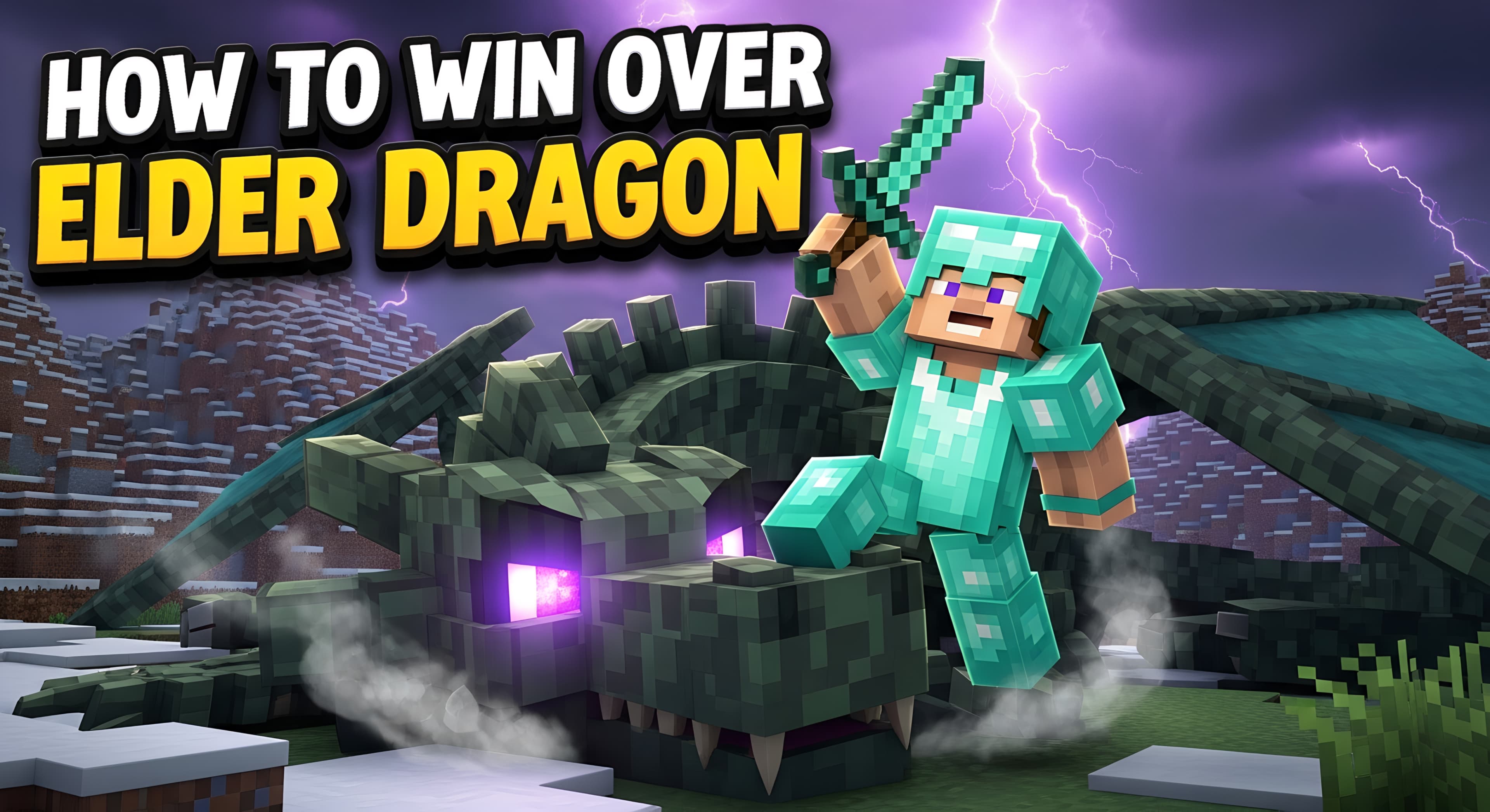 Minecraft character with a short Day 1 challenge headline