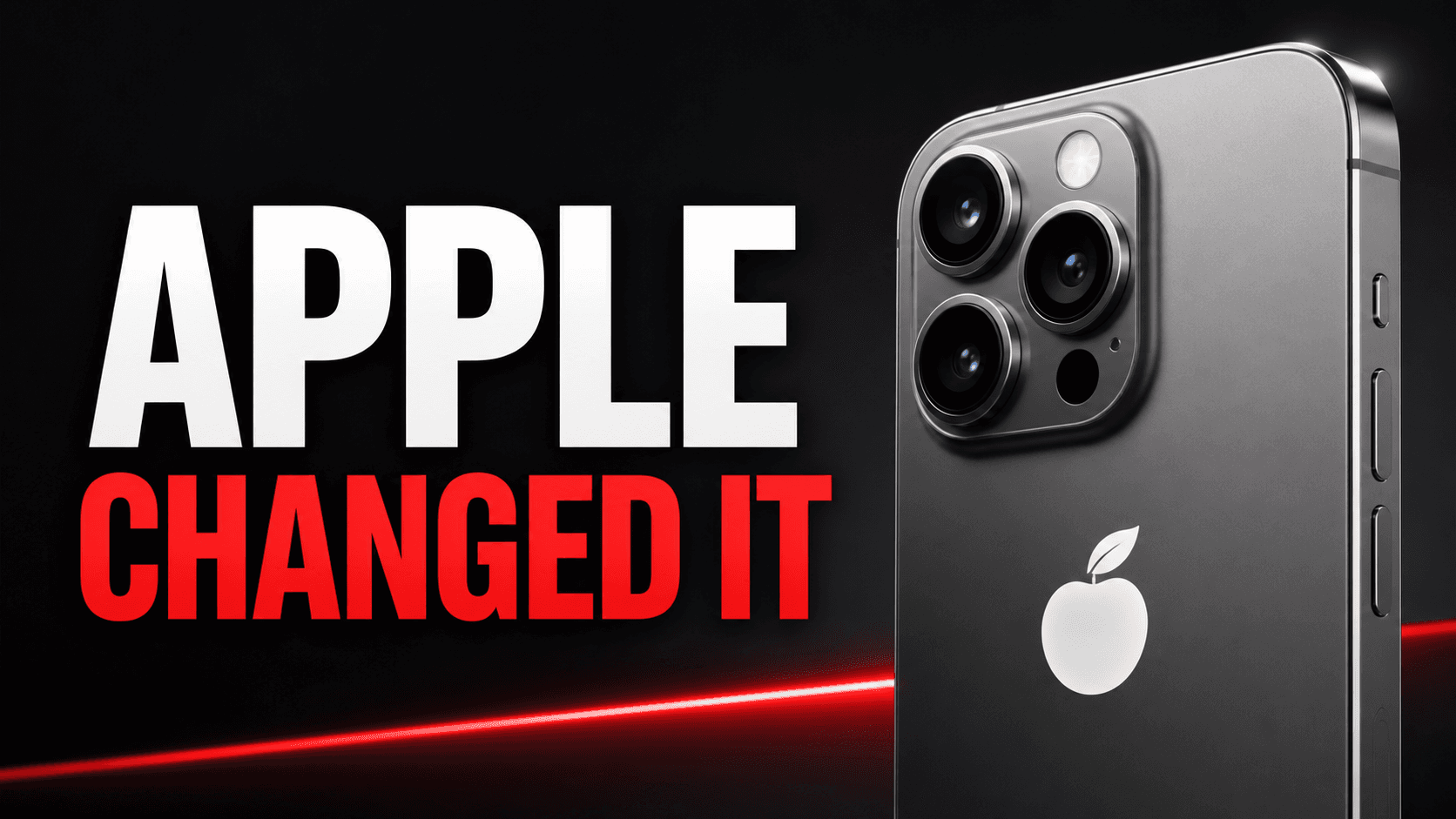 Phone close-up beside an Apple changed it headline